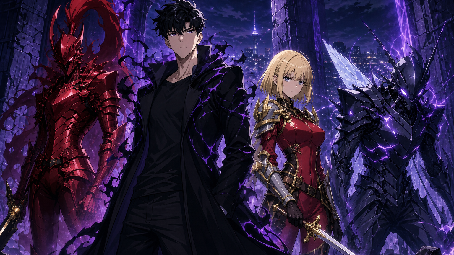 Solo Leveling character lineup collection banner