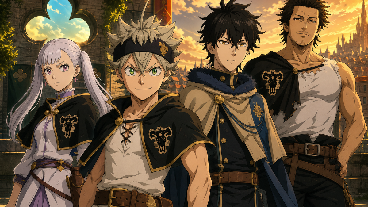 Black Clover character lineup collection banner
