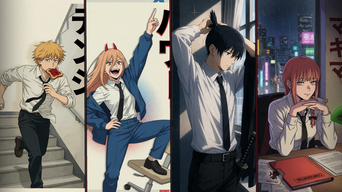 Chainsaw Man core character lineup collection banner