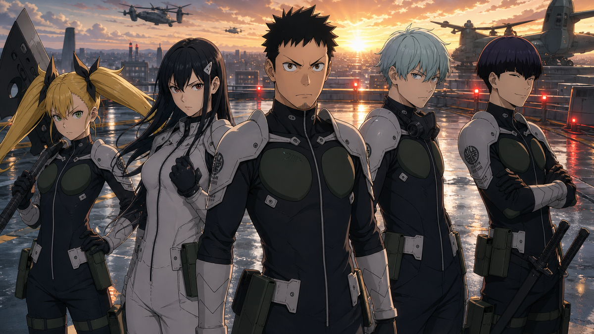 Kaiju No. 8 character lineup collection banner
