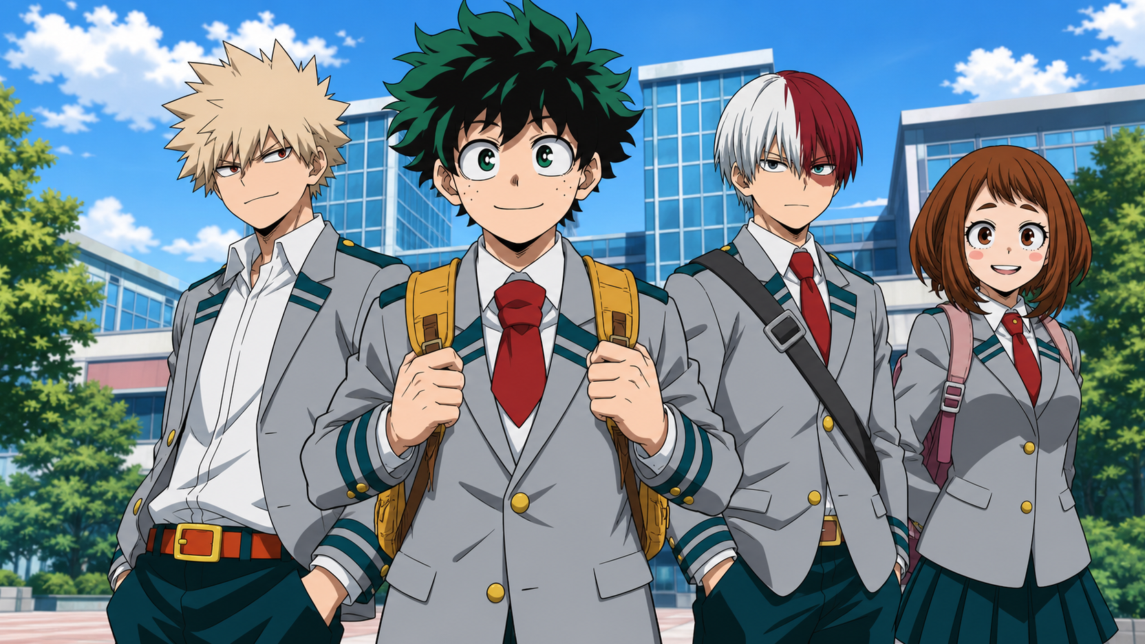 My Hero Academia character lineup collection banner