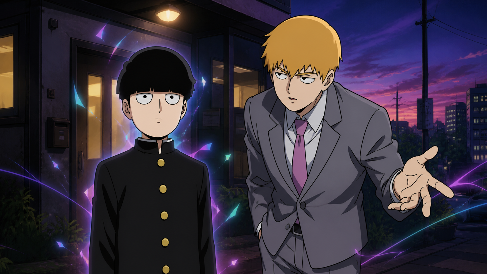 Mob Psycho 100 Mob and Reigen duo collection banner