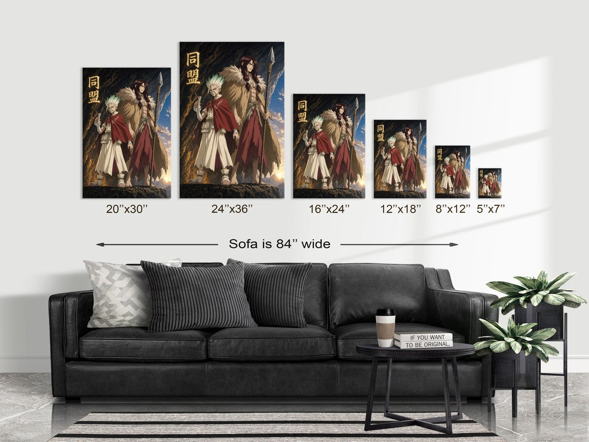 Poster on sofa