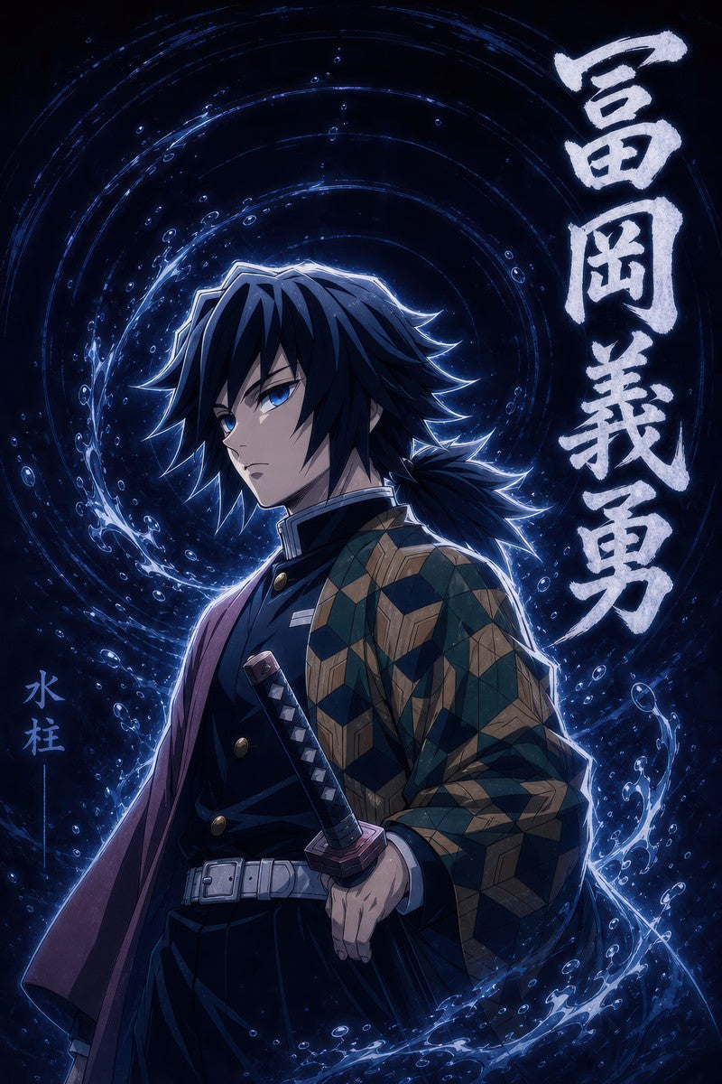 Demon Slayer Hm02 Giyu Electric Stillness Anime Poster