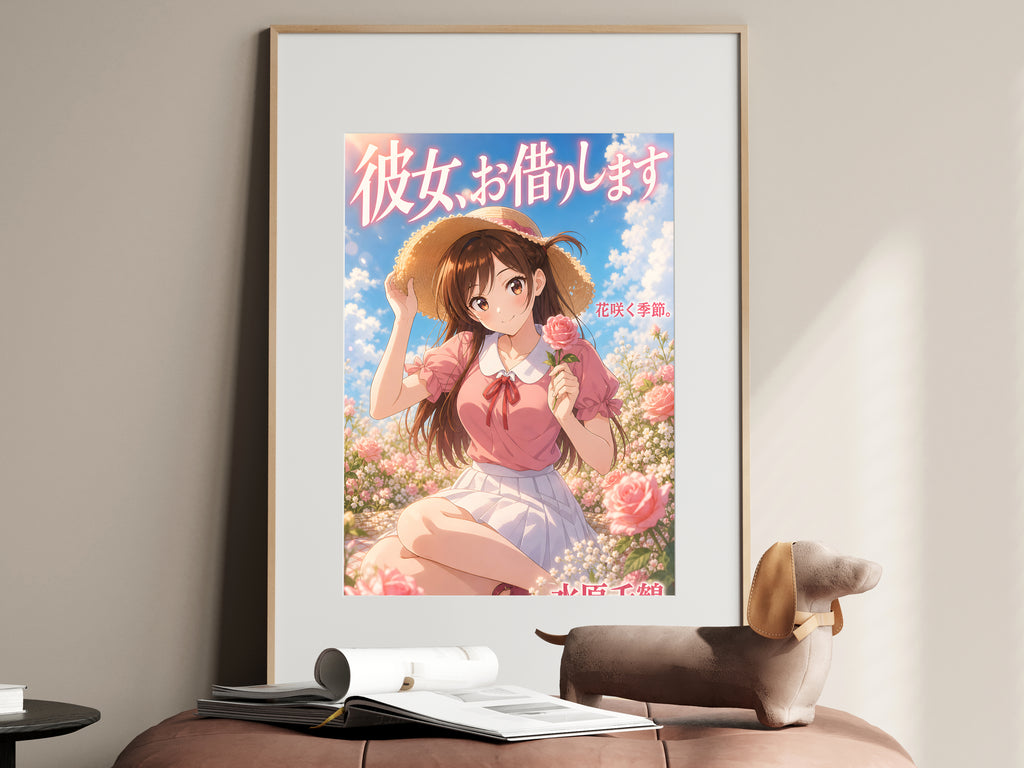 Rent-a-Girlfriend Chizuru Summer Flower Field Anime Poster — i01467