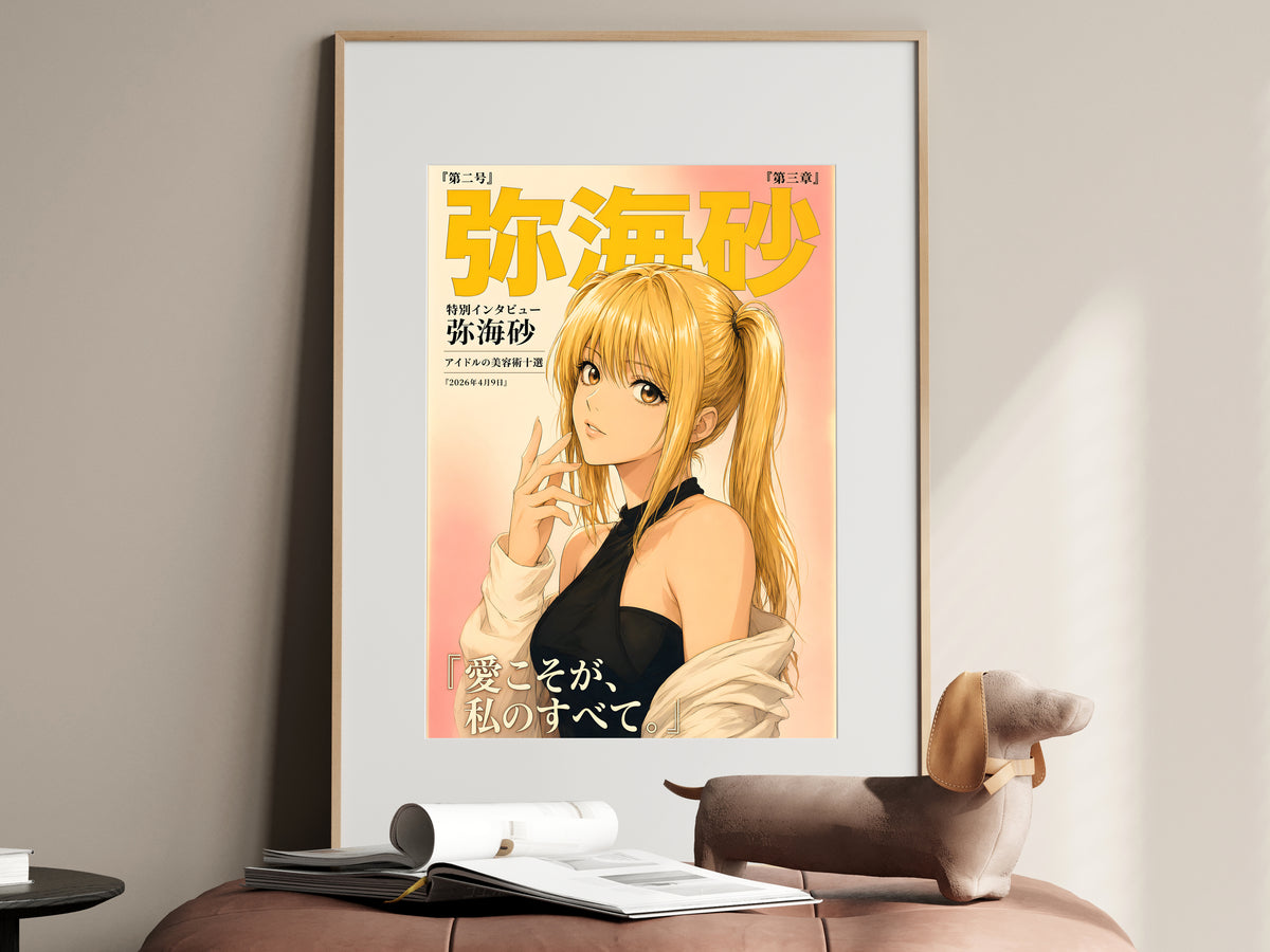 Death Note Misa Gold Editorial Portrait Anime Poster — i01467