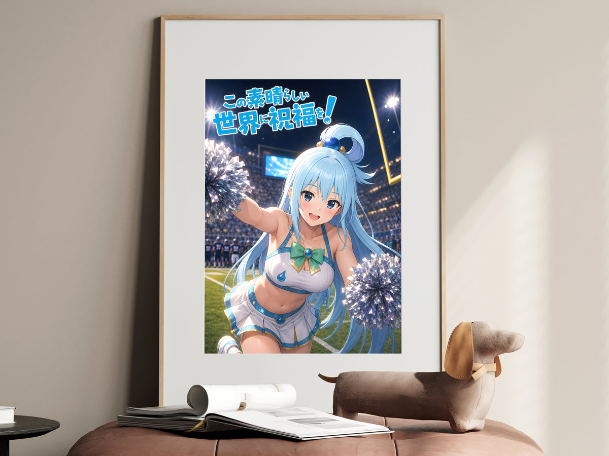 KonoSuba Aqua Silver Cheerleader Anime Poster — i01467