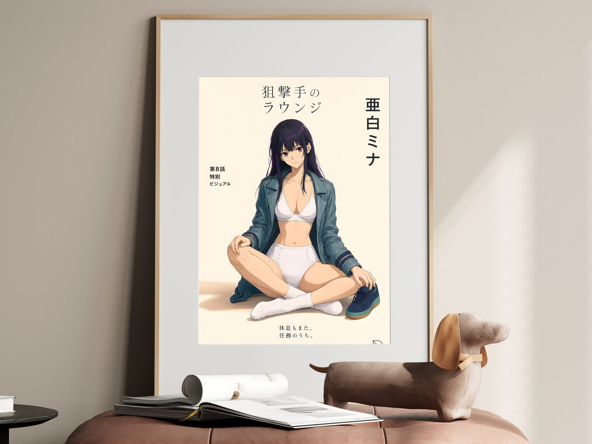 Kaiju No. 8 Mina Ashiro Lounge Portrait Anime Poster — i01467
