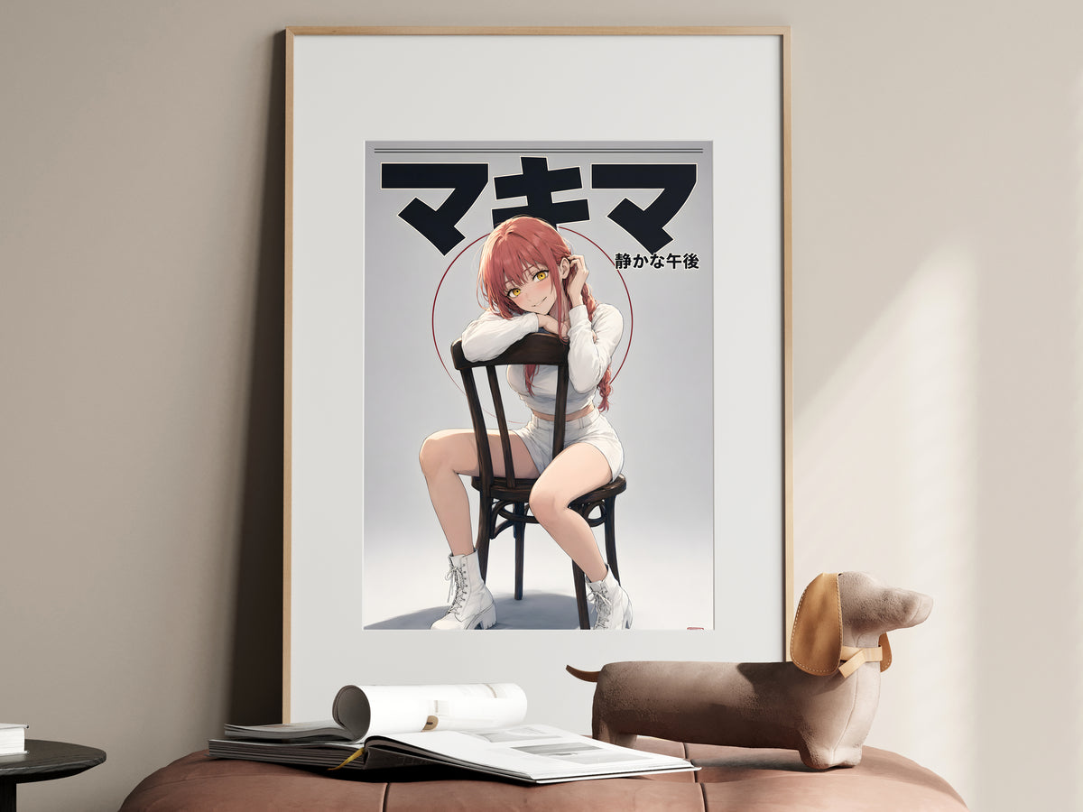 Chainsaw Man Makima Quiet Afternoon Chair Anime Poster — i01467