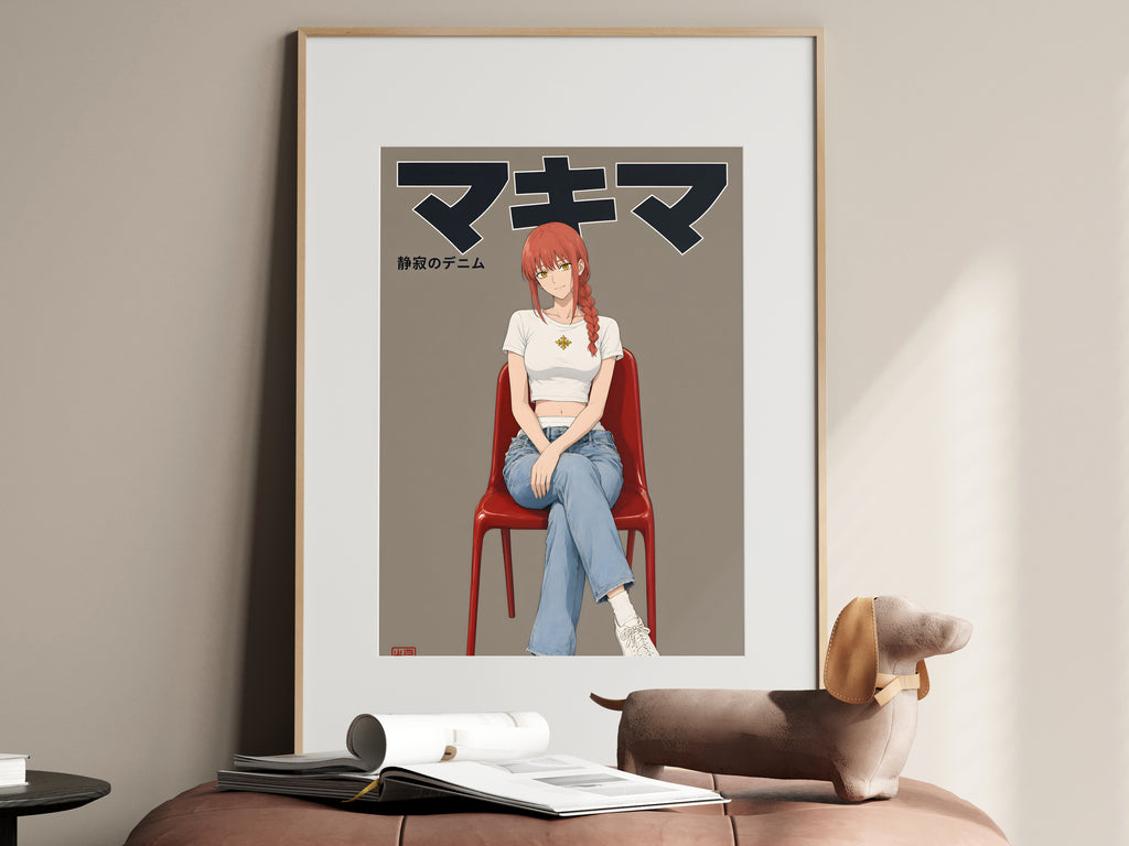Chainsaw Man Makima Denim Studio Anime Poster — i01467
