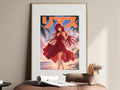 High School DxD Rias Tropical Red Dress Anime Poster — i01467