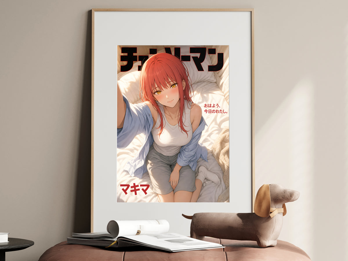 Chainsaw Man Makima Morning Selfie Anime Poster — i01467