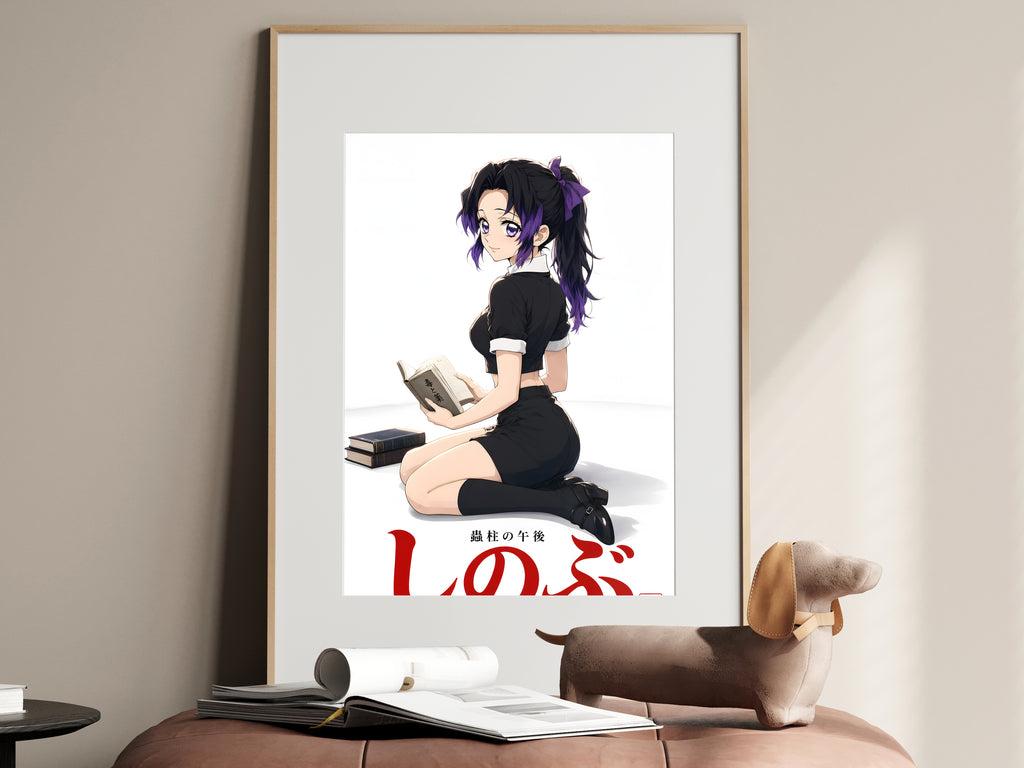 Demon Slayer Shinobu Reading Editorial Anime Poster — i01467
