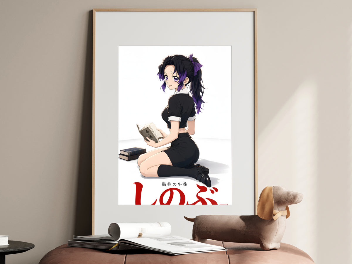 Demon Slayer Shinobu Reading Editorial Anime Poster — i01467