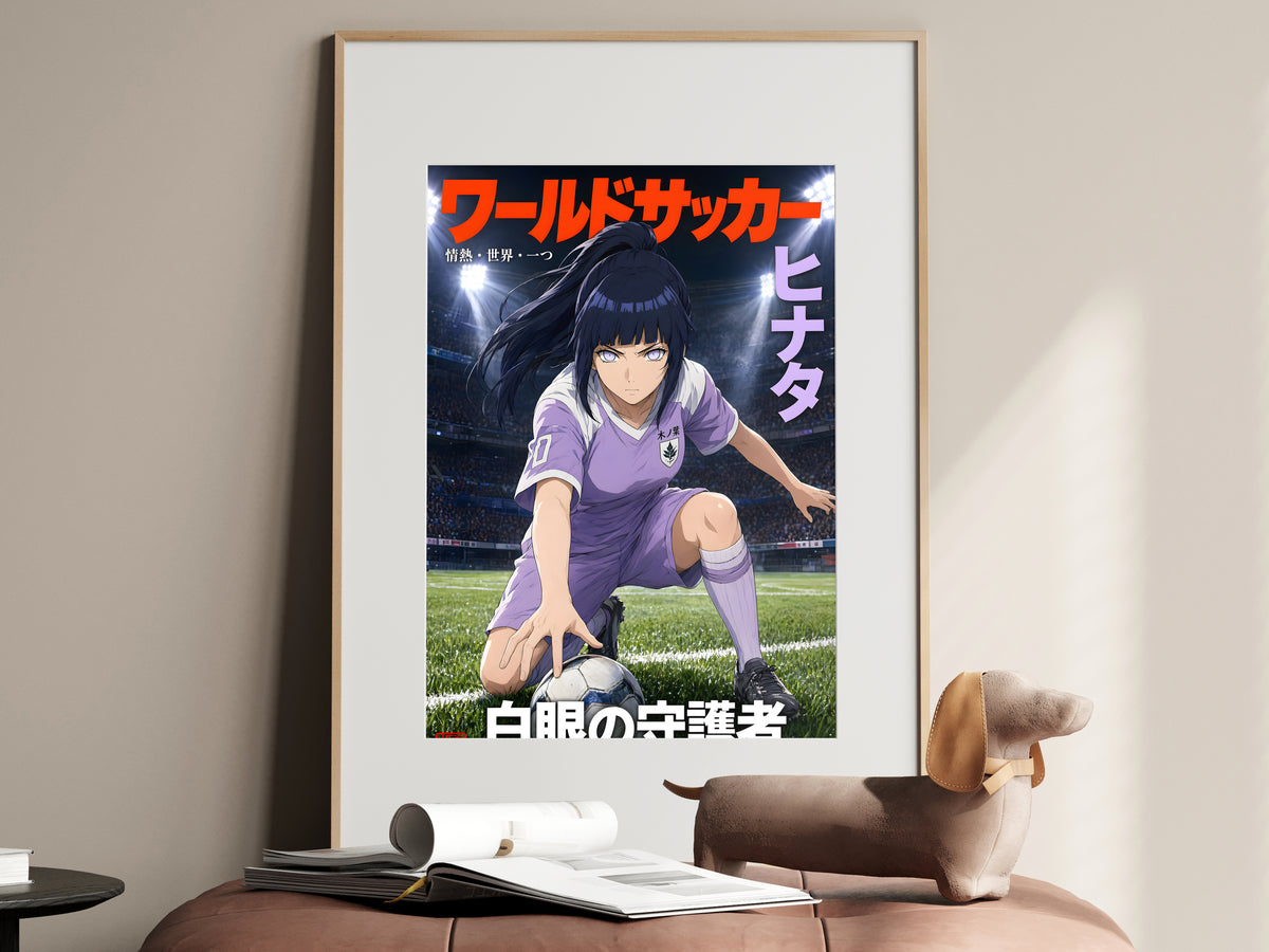 Naruto Hinata Football Cover Anime Poster — i01467