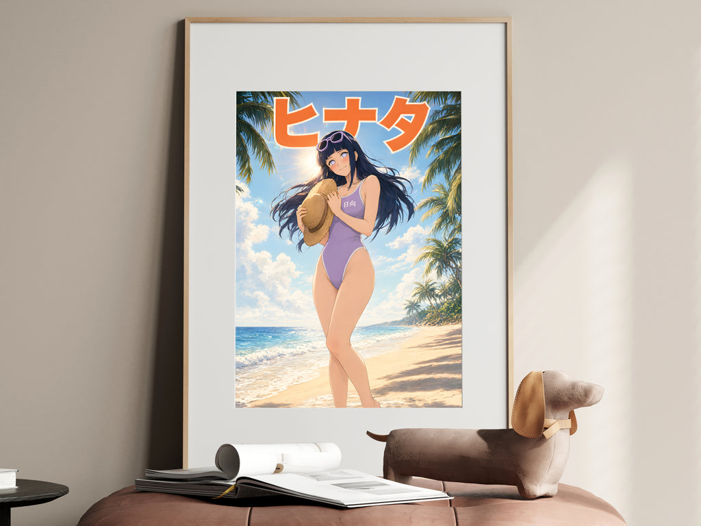 Naruto Hinata Tropical Shore Anime Poster — i01467