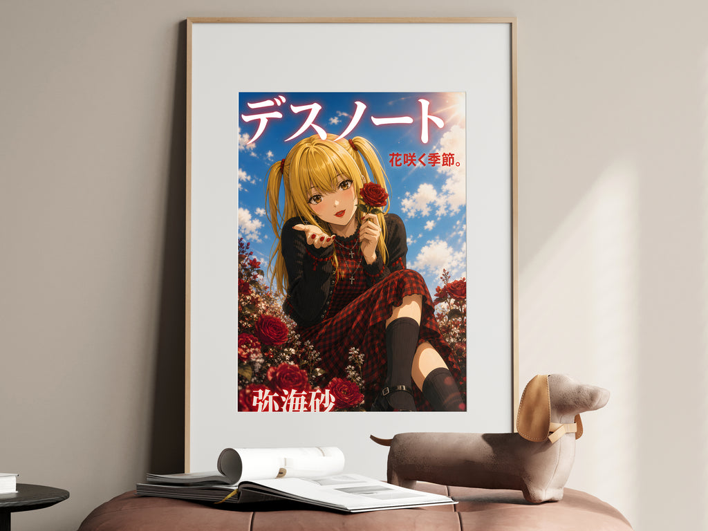 Death Note Misa Red Rose Garden Anime Poster — i01467