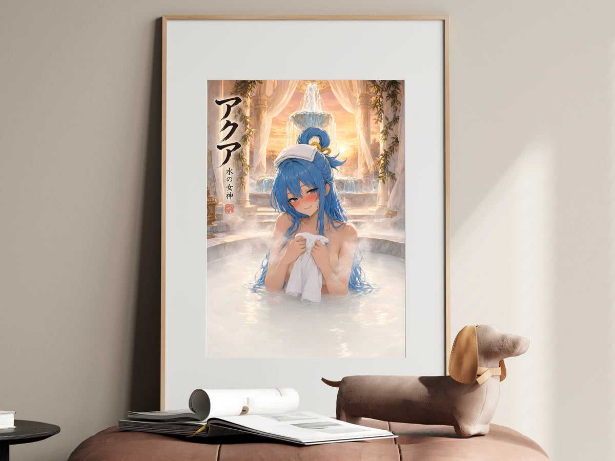 KonoSuba Aqua Golden Onsen Anime Poster — i01467