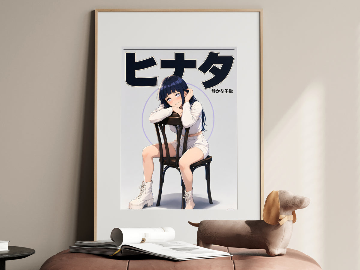 Naruto Hinata White Chair Studio Anime Poster — i01467