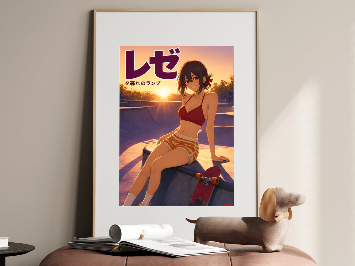 Chainsaw Man Reze Skate Park Anime Poster — i01467