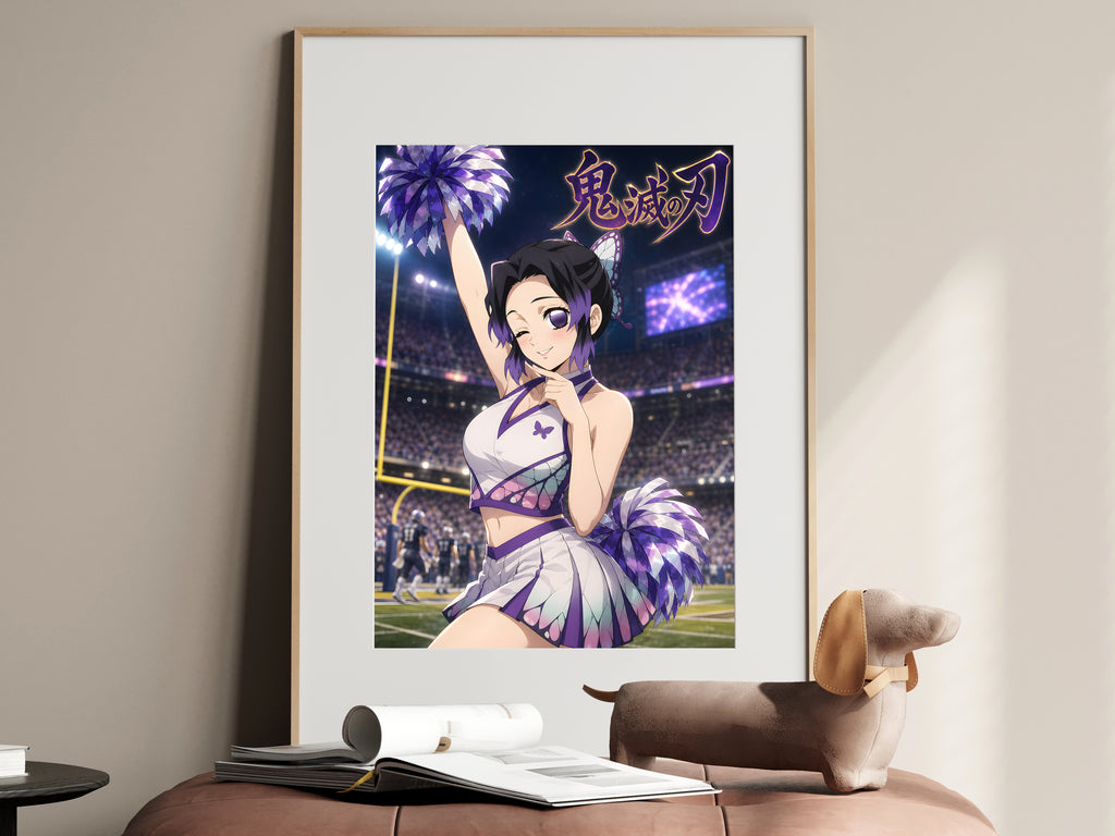 Demon Slayer Shinobu Butterfly Cheer Portrait Anime Poster — i01467
