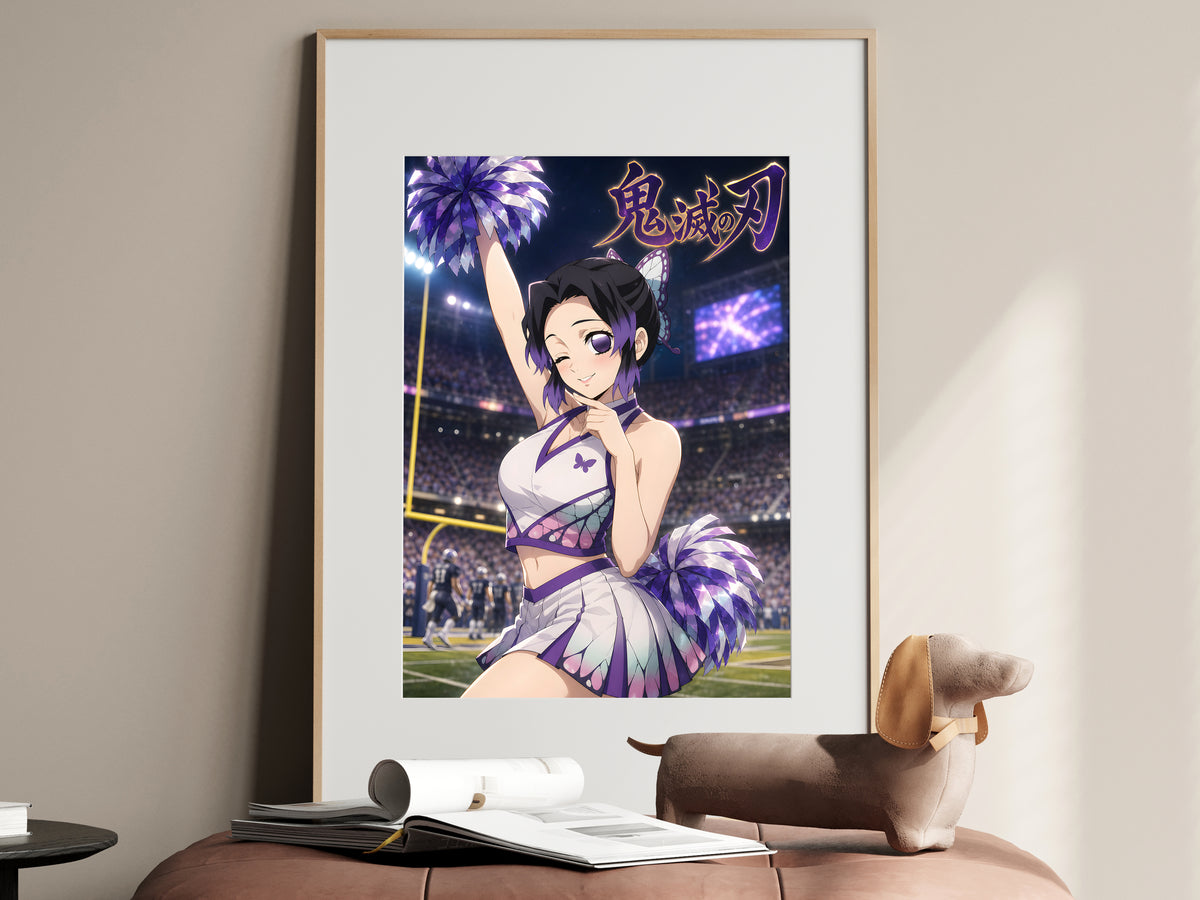 Demon Slayer Shinobu Butterfly Cheer Portrait Anime Poster — i01467