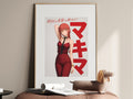Chainsaw Man Makima Crimson Jumpsuit Editorial Anime Poster — i01467