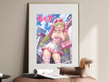 Demon Slayer Mitsuri Sunny Pink Street Style Anime Poster — i01467