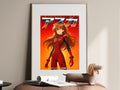 Evangelion Asuka Red Plugsuit Chrome Portrait Anime Poster — i01467