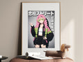 Demon Slayer Mitsuri Black Motorcycle Jacket Portrait Anime Poster — i01467