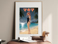 Chainsaw Man Makima Tropical Black Swimsuit Anime Poster — i01467