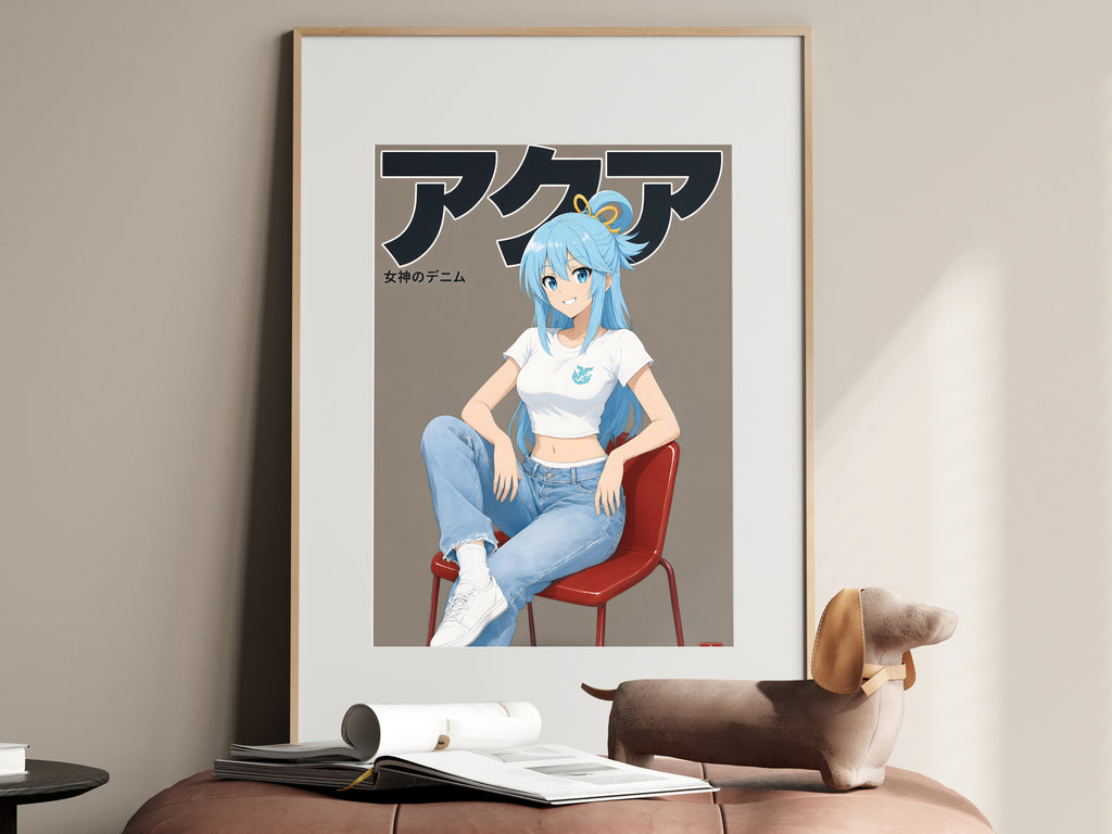 KonoSuba Aqua Denim Studio Anime Poster — i01467