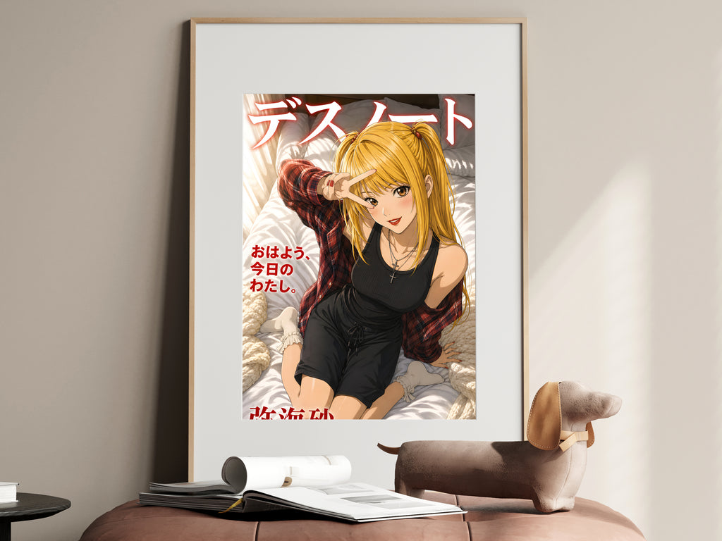 Death Note Misa Morning Peace Sign Anime Poster — i01467