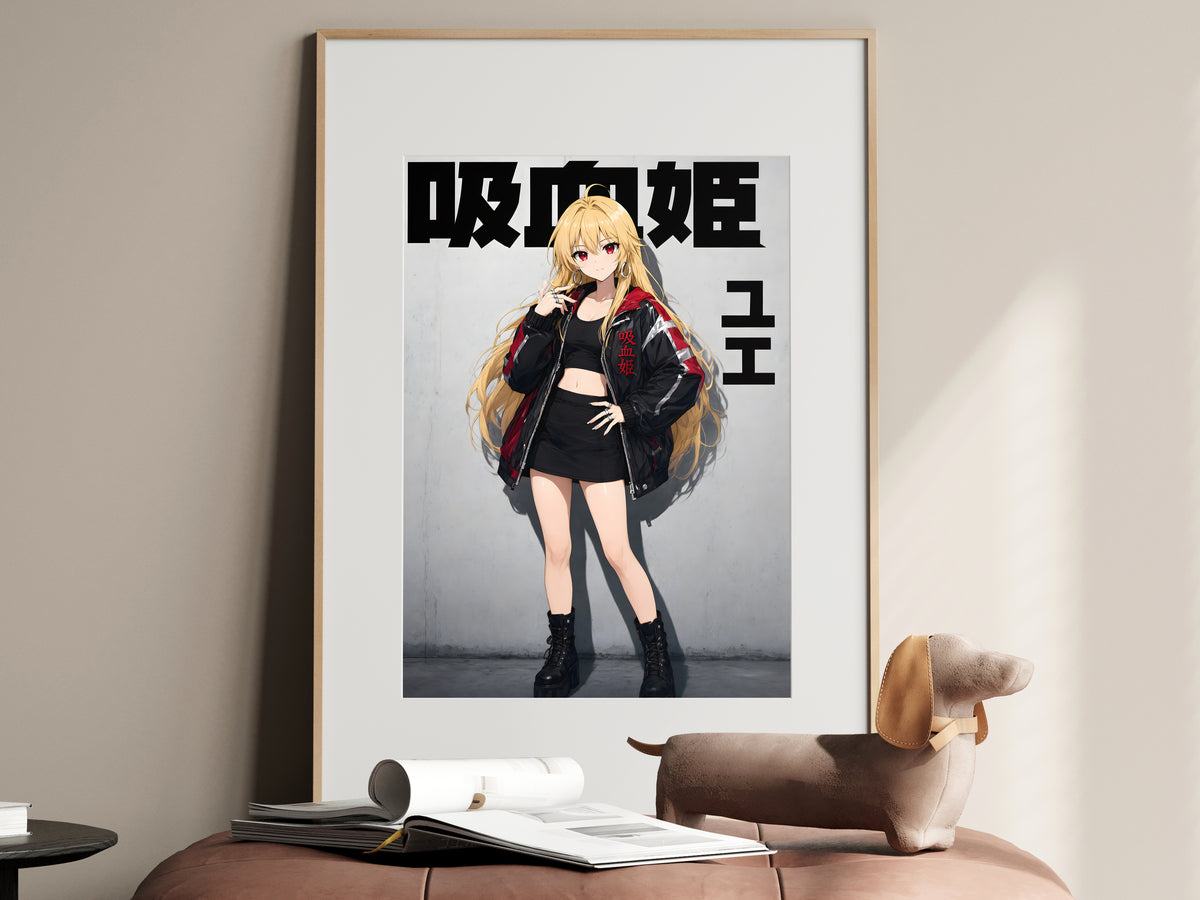 Arifureta Yue Black Red Biker Jacket Anime Poster — i01467