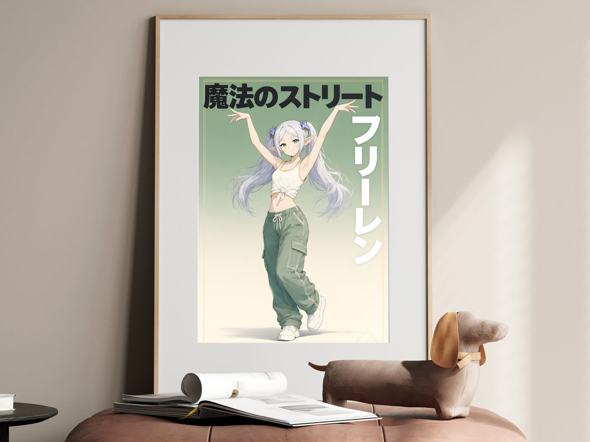 Frieren Green Cargo Streetwear Anime Poster — i01467