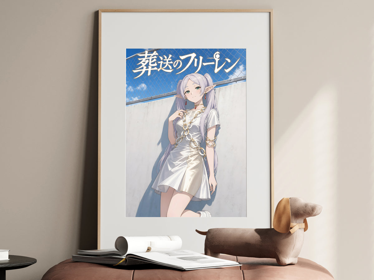 Frieren Silver Chain Dress Anime Poster — i01467