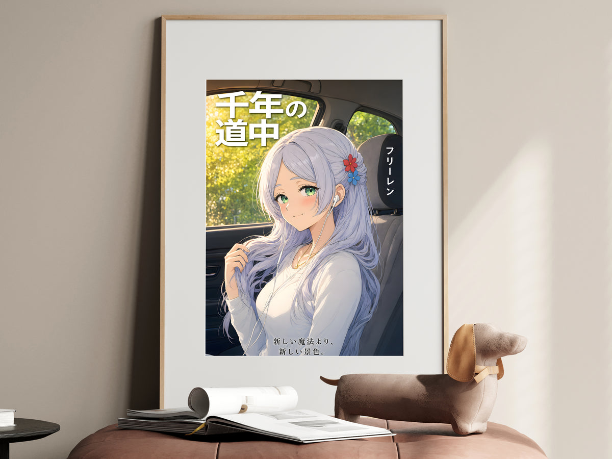 Frieren Road Trip Earbuds Anime Poster — i01467