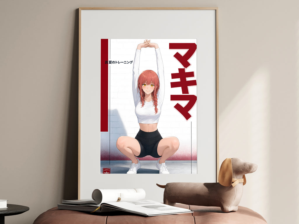 Chainsaw Man Makima White Brick Stretch Anime Poster — i01467