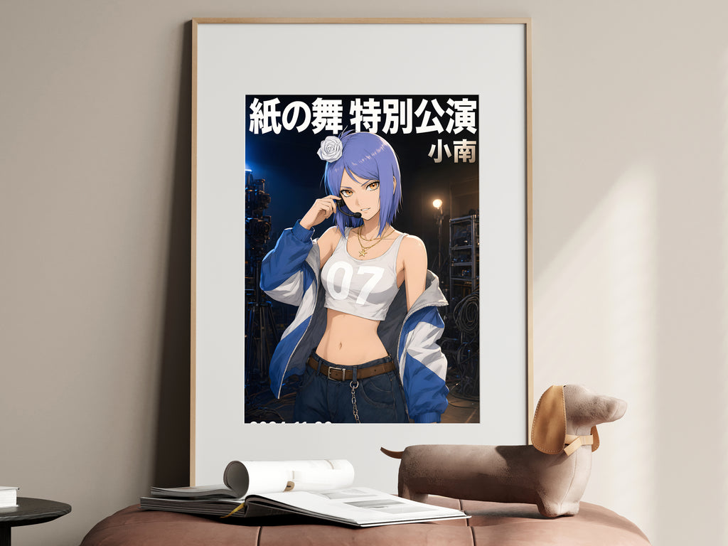 Naruto Konan Backstage Microphone Portrait Anime Poster — i01467