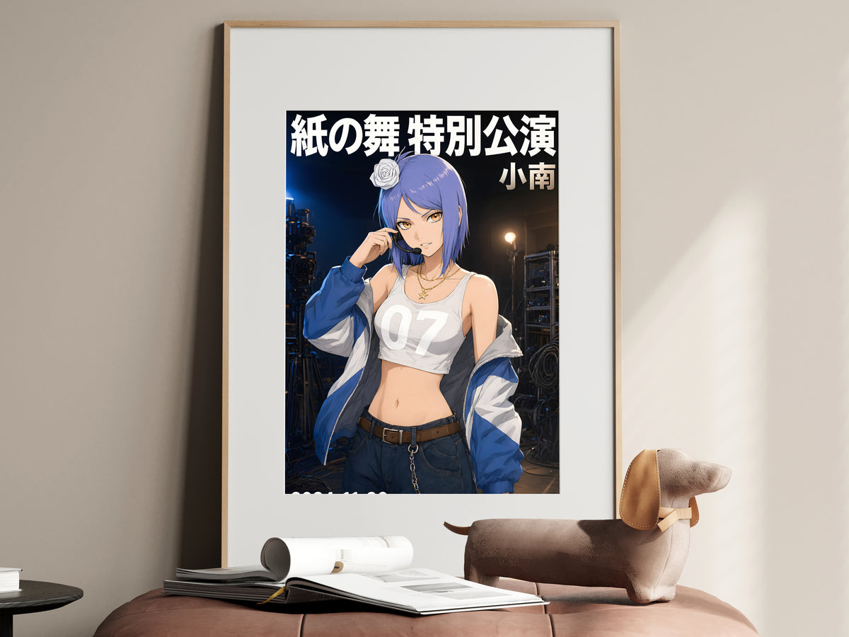 Naruto Konan Backstage Microphone Portrait Anime Poster — i01467