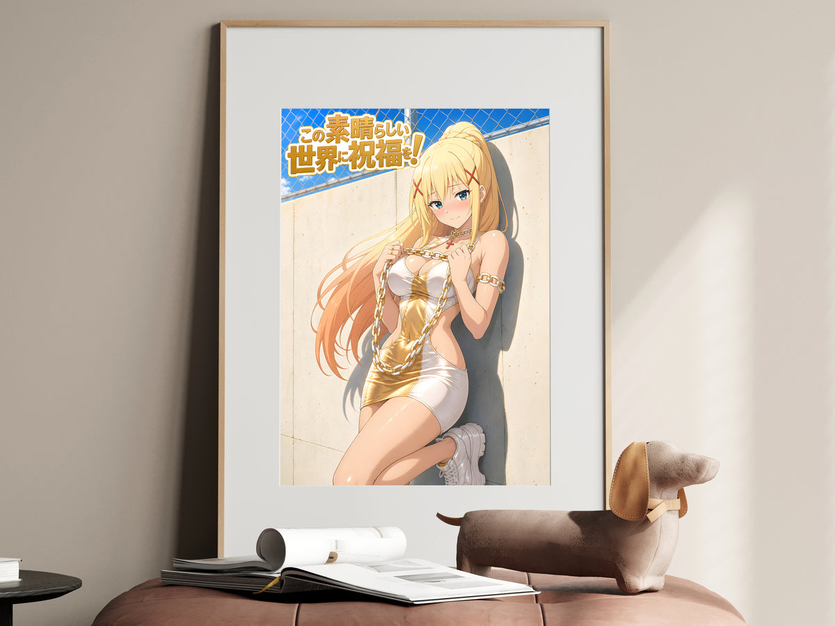 KonoSuba Darkness Gold Summer Fashion Anime Poster — i01467