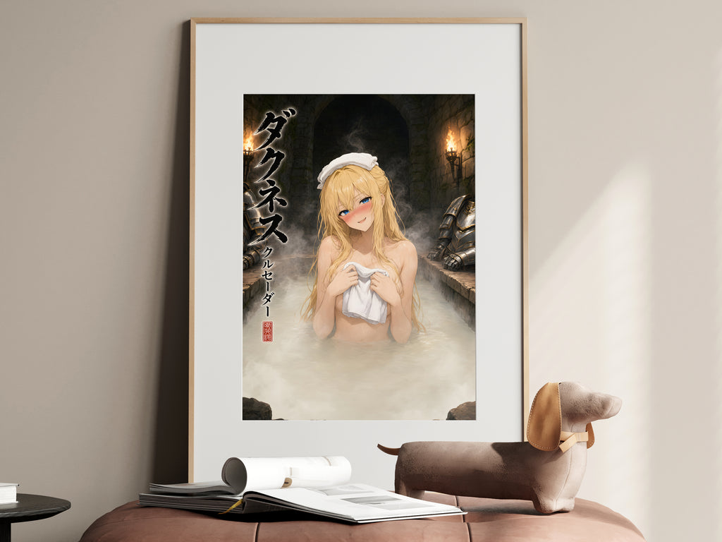 KonoSuba Darkness Stone Onsen Anime Poster — i01467