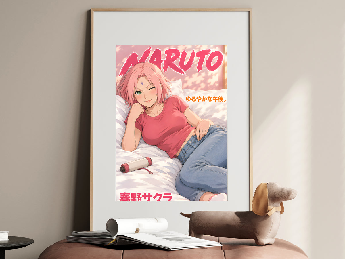 Naruto Sakura Sunlit Afternoon Anime Poster — i01467