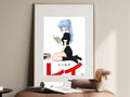 Evangelion Rei Reading Editorial Anime Poster — i01467