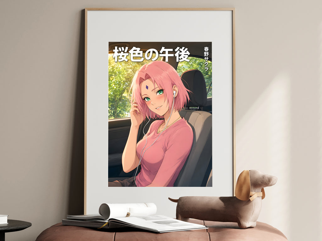Naruto Sakura Road Trip Earbuds Anime Poster — i01467