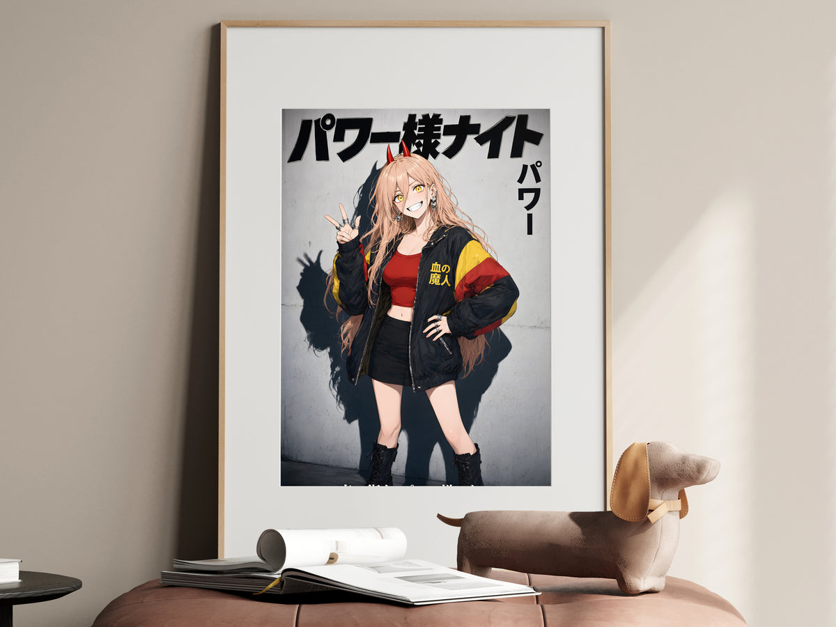 Chainsaw Man Power Moto Jacket Anime Poster — i01467