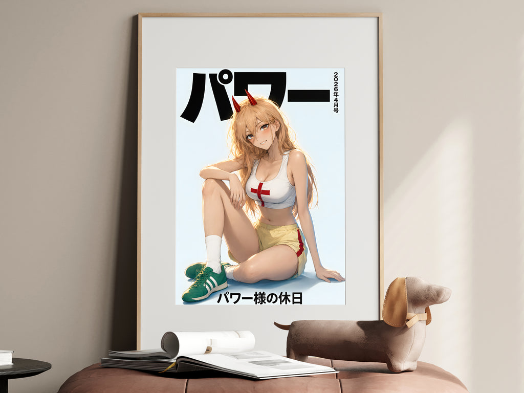 Chainsaw Man Power Summer Sports Cover Anime Poster — i01467