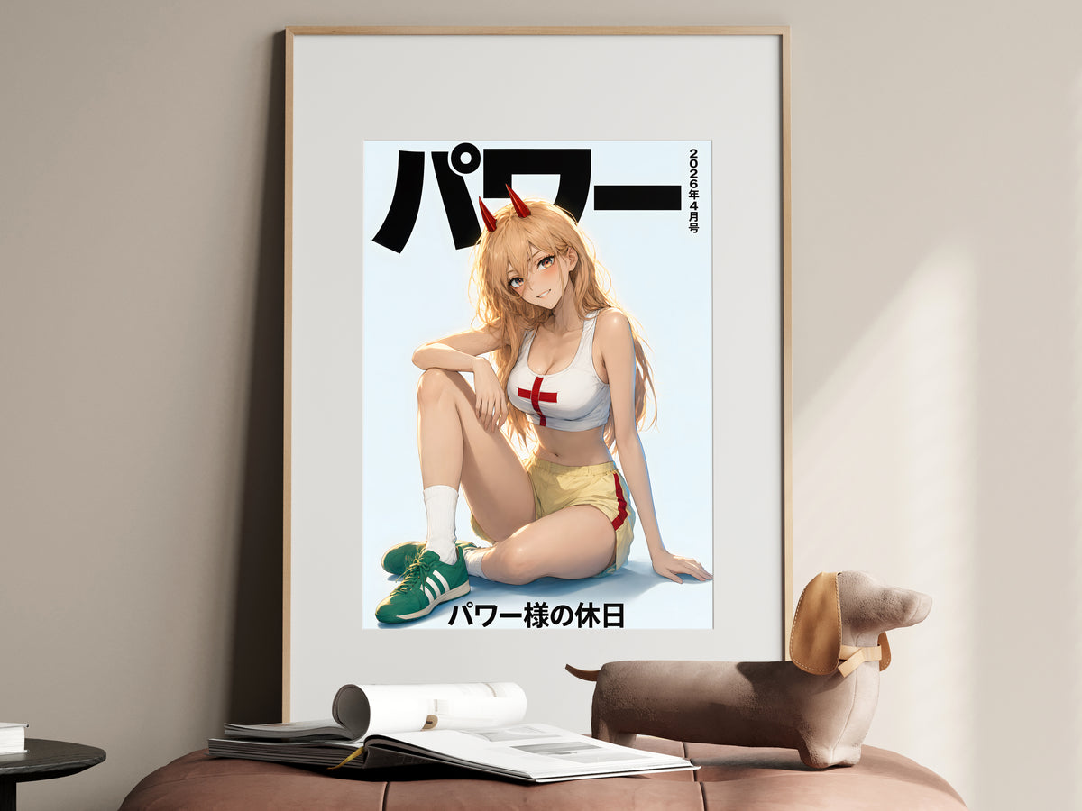 Chainsaw Man Power Summer Sports Cover Anime Poster — i01467