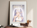 Frieren Winking Studio Portrait Anime Poster — i01467