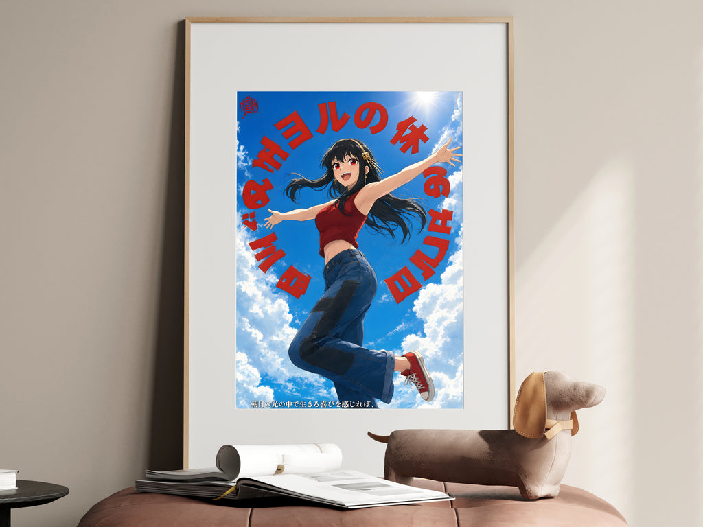 Spy x Family Yor Blue Sky Circle Portrait Anime Poster — i01467